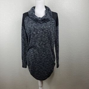 DKNY Jeans Womens Black Long Sleeved Cowl Neck Tunic Top Size M NWT‎